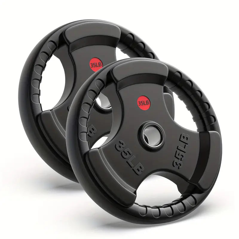 Ergonomic+ 10LB Rubber Grip Weight Plate – 2-Inch Hole