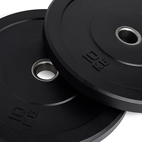 Lehecka-+ Olympic Bumper Weight Plates - Rubber Coated - 2 inch Barbell Weight Set