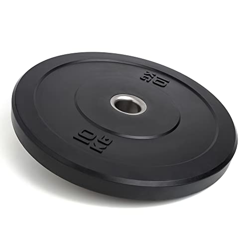 Lehecka-+ Olympic Bumper Weight Plates - Rubber Coated - 2 inch Barbell Weight Set