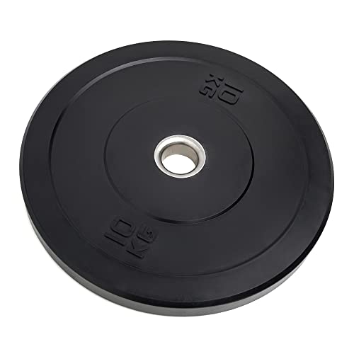 Lehecka-+ Olympic Bumper Weight Plates - Rubber Coated - 2 inch Barbell Weight Set