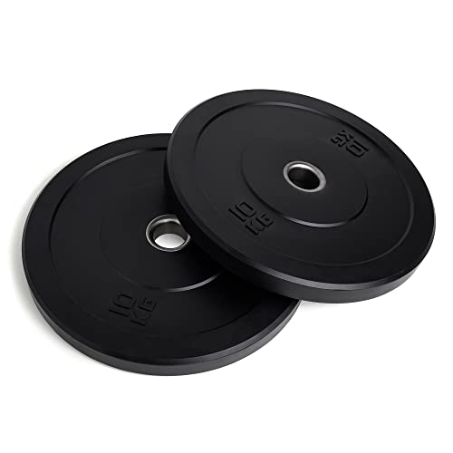 Lehecka-+ Olympic Bumper Weight Plates - Rubber Coated - 2 inch Barbell Weight Set