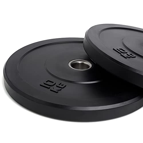 Lehecka-+ Olympic Bumper Weight Plates - Rubber Coated - 2 inch Barbell Weight Set