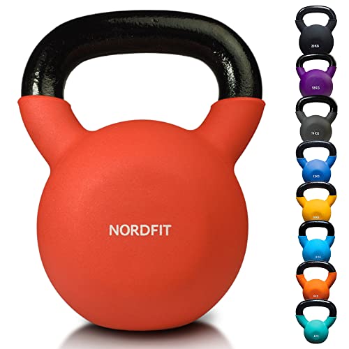 Lehecka+ Neoprene Coated Cast Iron Kettlebell Weights - Sizes 4kg to 20kg