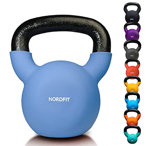 Lehecka+ Neoprene Coated Cast Iron Kettlebell Weights - Sizes 4kg to 20kg