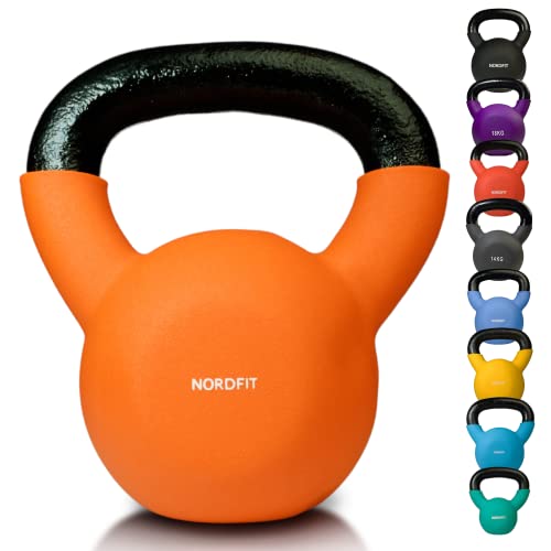 Lehecka+ Neoprene Coated Cast Iron Kettlebell Weights - Sizes 4kg to 20kg