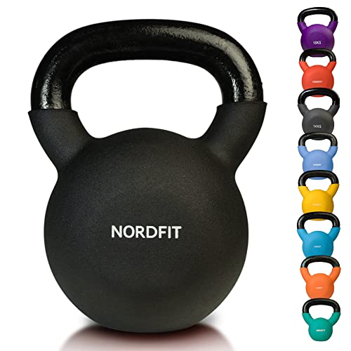 Lehecka+ Neoprene Coated Cast Iron Kettlebell Weights - Sizes 4kg to 20kg