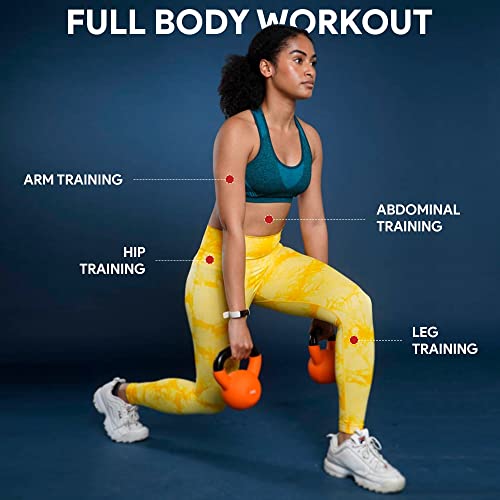 Lehecka+ Neoprene Coated Cast Iron Kettlebell Weights - Sizes 4kg to 20kg
