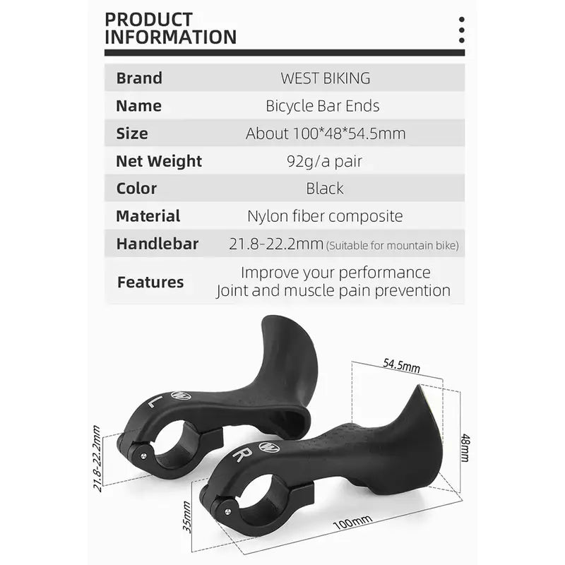 Lightweight+ Handlebar Extensions for Mountain Bikes